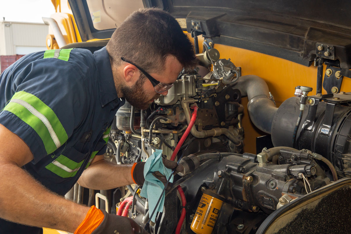 Blanchard Machinery technician working